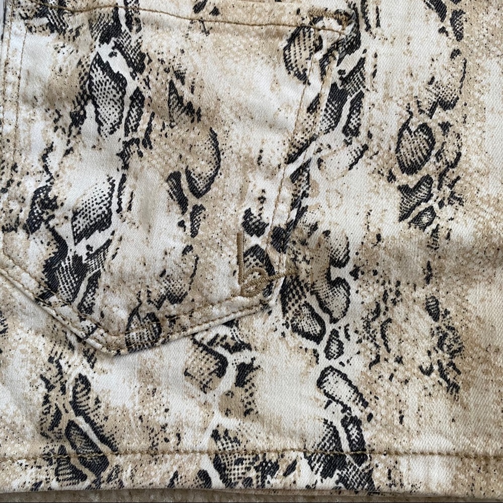 Bebe Brazen Python Print Shorts With Side Slit - image 7